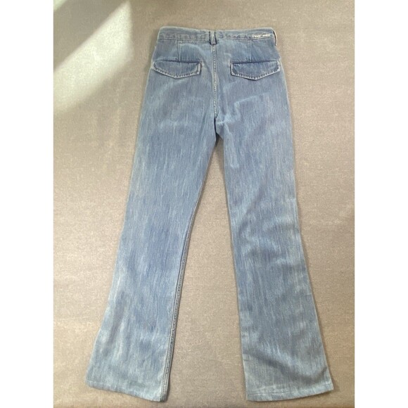 Etienne Marcel Wide Leg Trouser Mariner Nautical Gold Buttons Jeans sz 24 / 2 - Picture 5 of 10